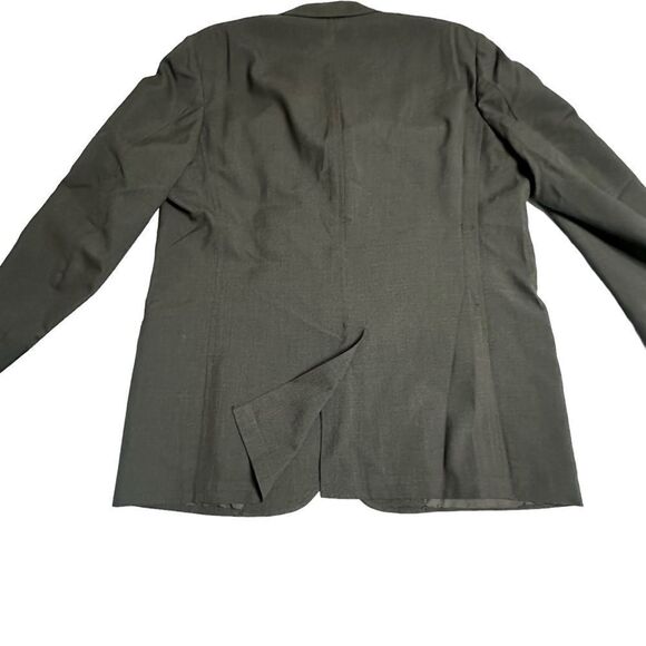Vintage 1960s Charcoal Grey Hand made lightweight wool blend blazer size 42R - Picture 2 of 13